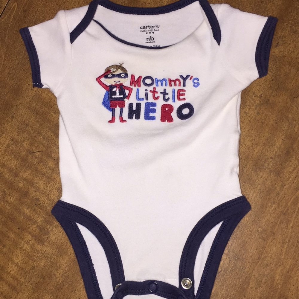 Mommy’s little hero onesie